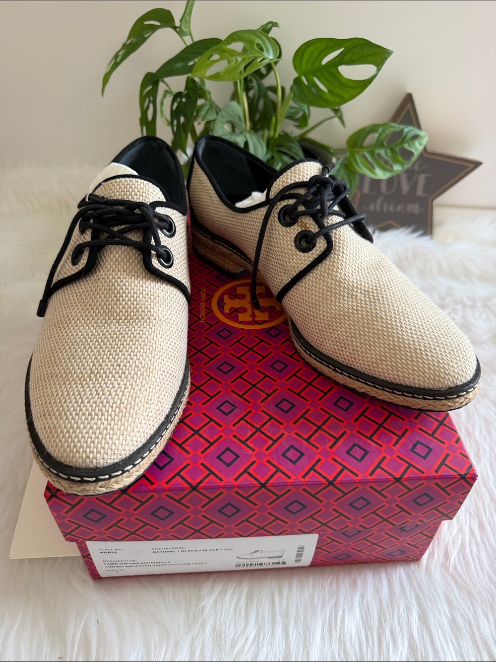 Tory Burch Fawn Canvas Oxford Espadrille